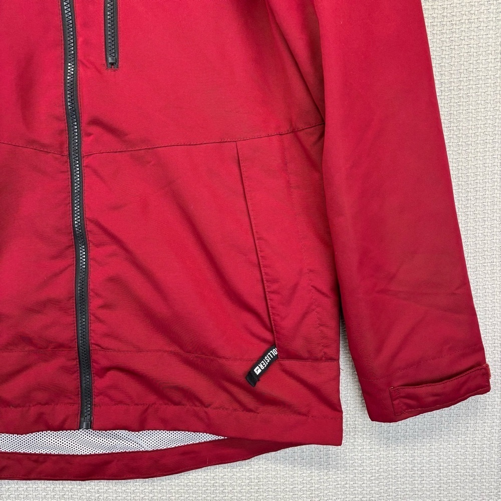 Hollister Men’s Med All Weather Collection Red/Black Rain Coat Jacket Outdoor - Picture 7 of 13
